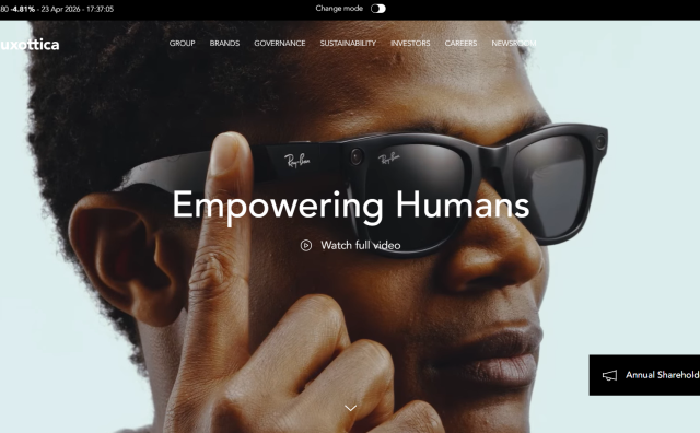 依视路陆逊梯卡最新季报：智能眼镜对增长的贡献超越传统品类，中国市场“两位数”强劲增长