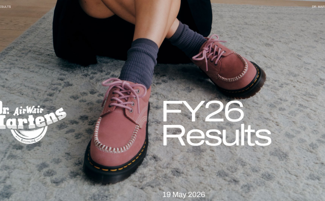 Dr Martens 马丁靴上财年营收跌2.9%但税前利润大涨61.3%，成功度过业务转型关键之年