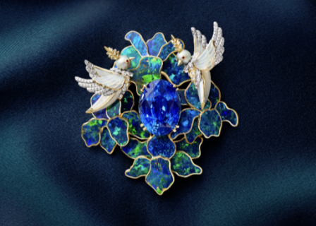 Tiffany & Co. 蒂芙尼发布传奇之鸟：蓝宝石款胸针