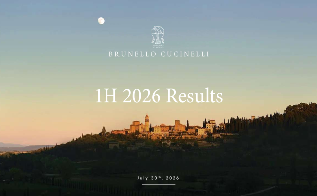 Brunello Cucinelli 上半年营收同比增长9.5%，中国市场贡献尤为突出